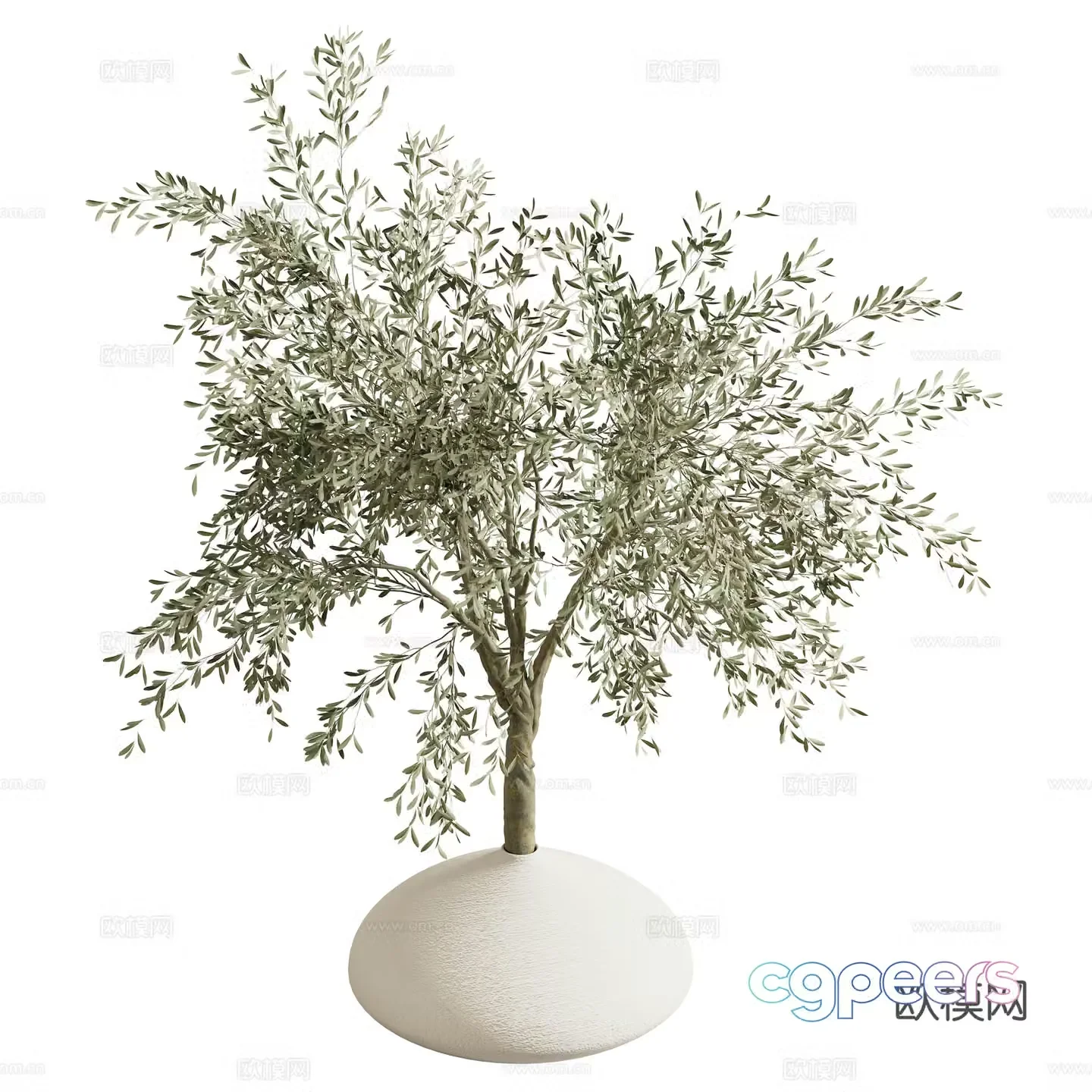 New Chinese vase flower art 3D model