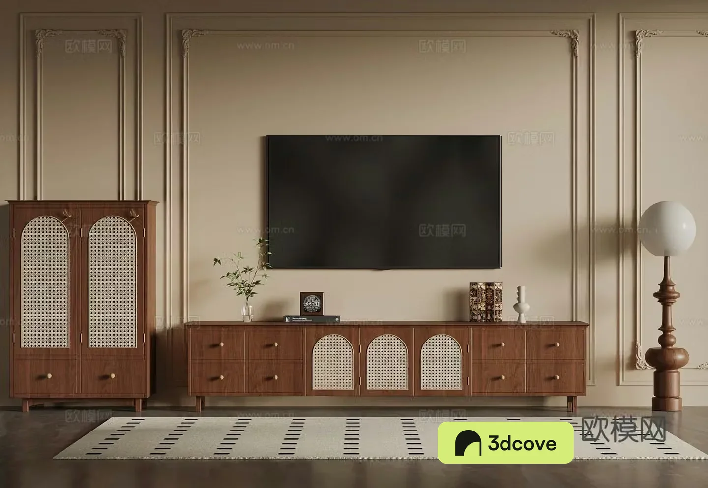 French medieval style TV cabinet