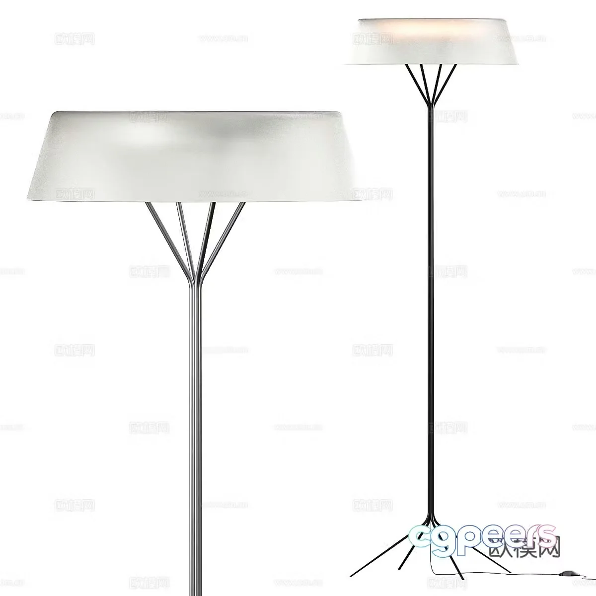 Modern Italian minimalist Vibia Lily floor lamp 3d model
