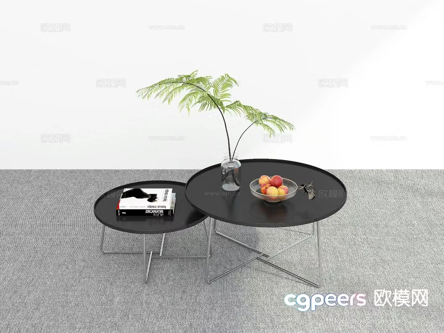 Minimalist coffee table mother-in-law coffee table 3d model