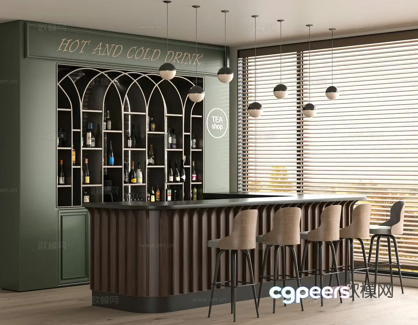 Modern bar 3d model