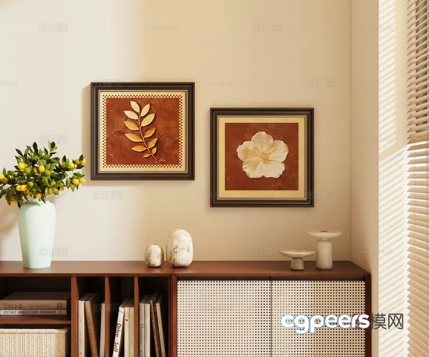 3D model of medieval style hanging painting