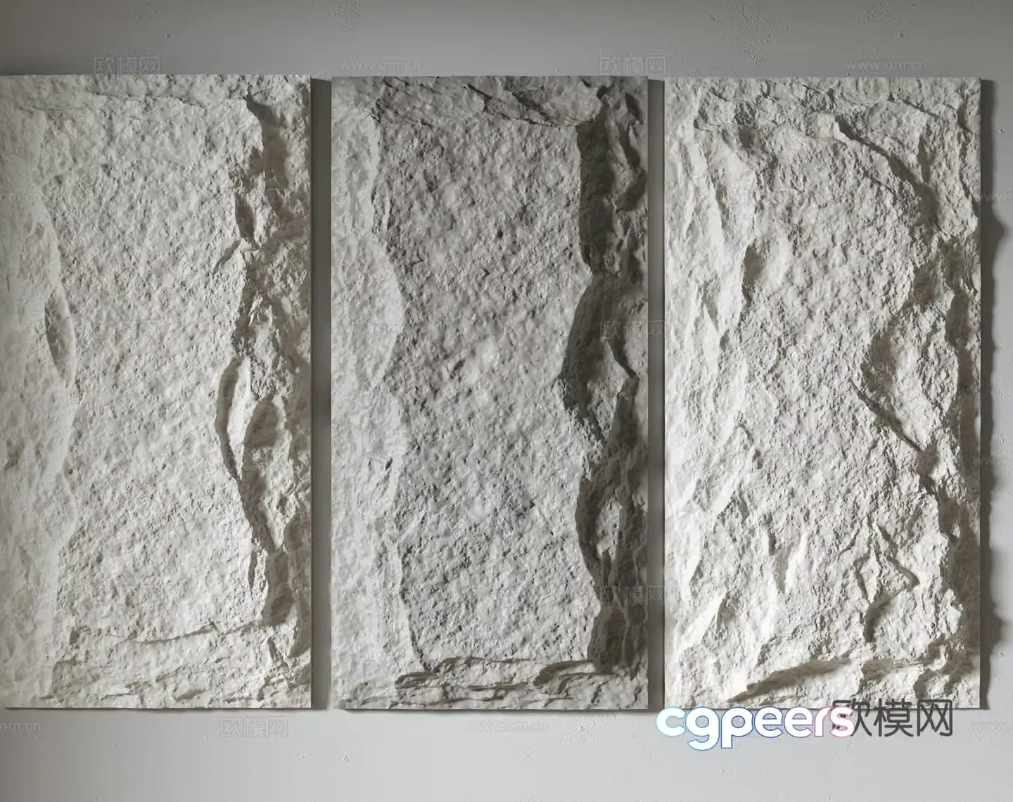 Rough stone mushroom stone ax split stone stone wall 3D model