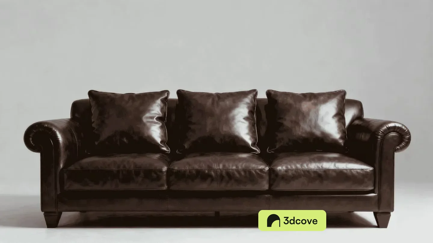 Brown Leather Couch