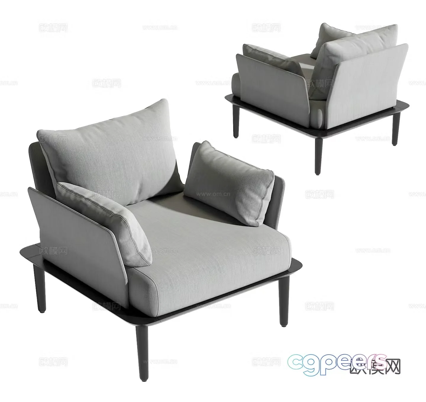 Modern leisure chair 3d model
