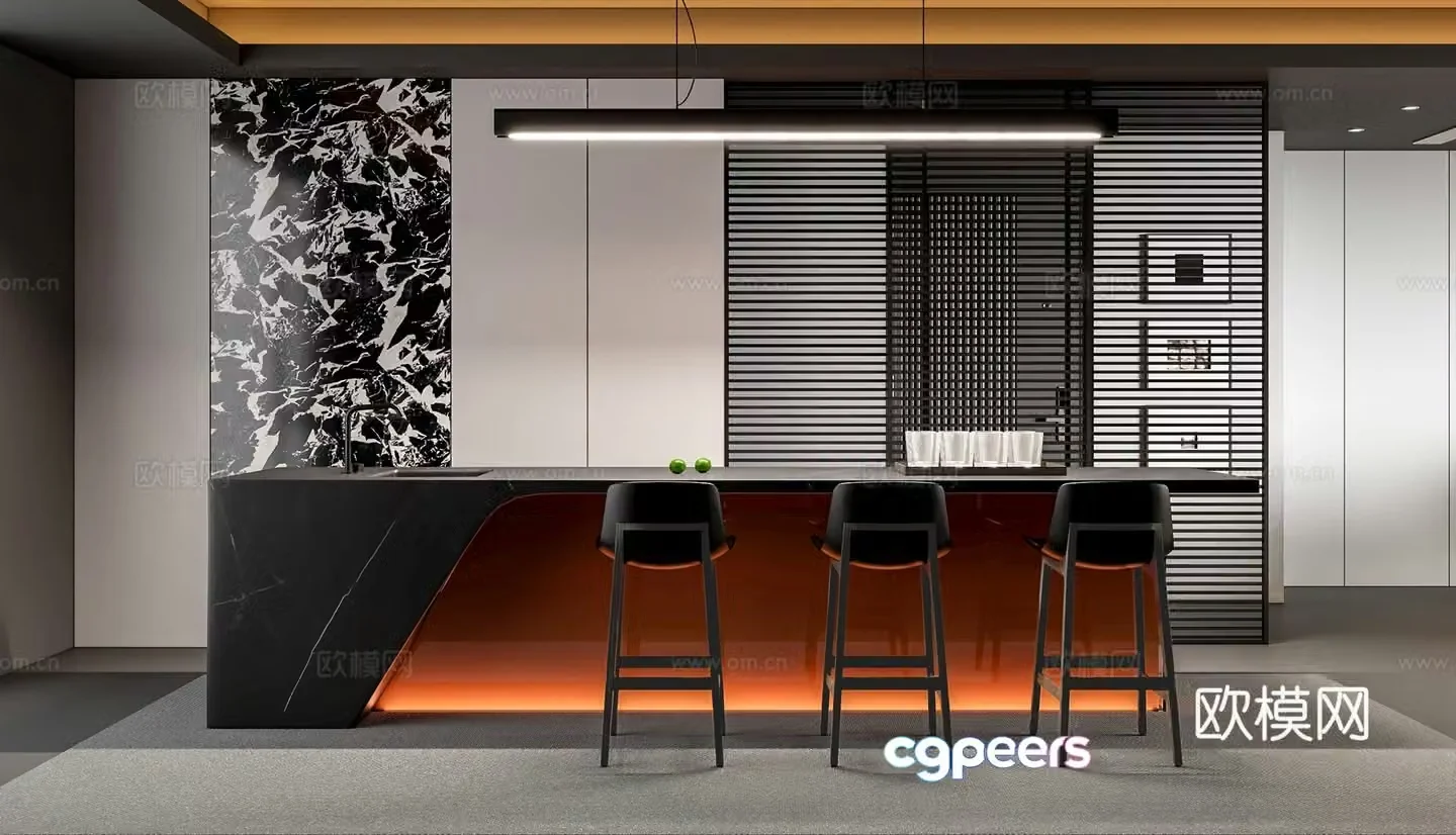 Modern restaurant 3d model