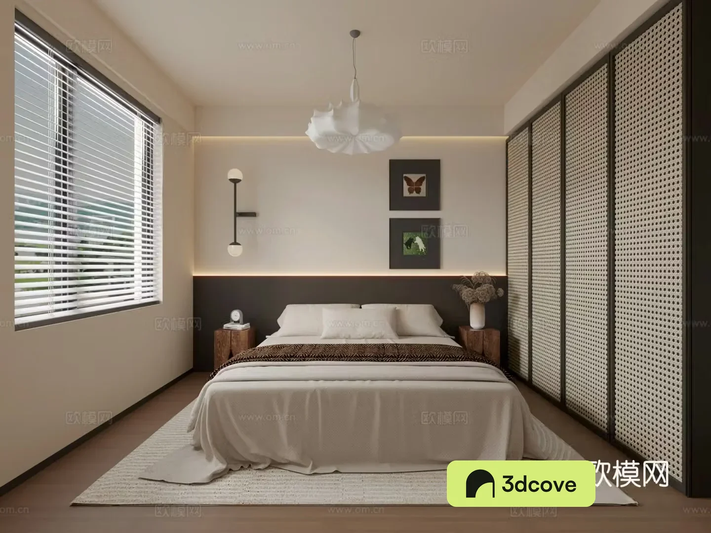 Middle-aged bedroom 3d model