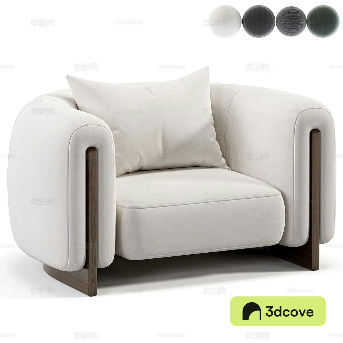 New Chinese style single sofa casual sofa