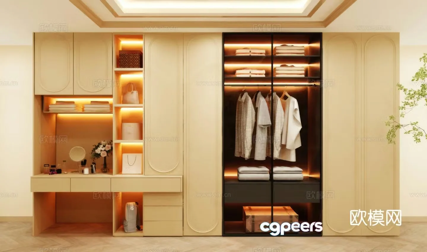 Modern wardrobe wardrobe wardrobe design wardrobe 3d model