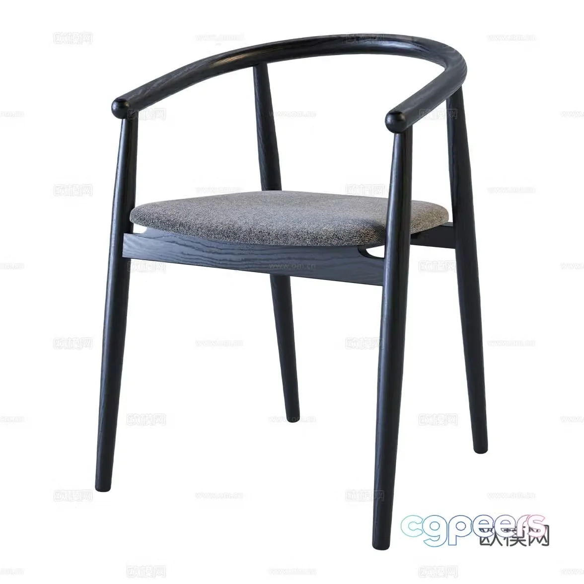 New Chinese wooden chair 3d model