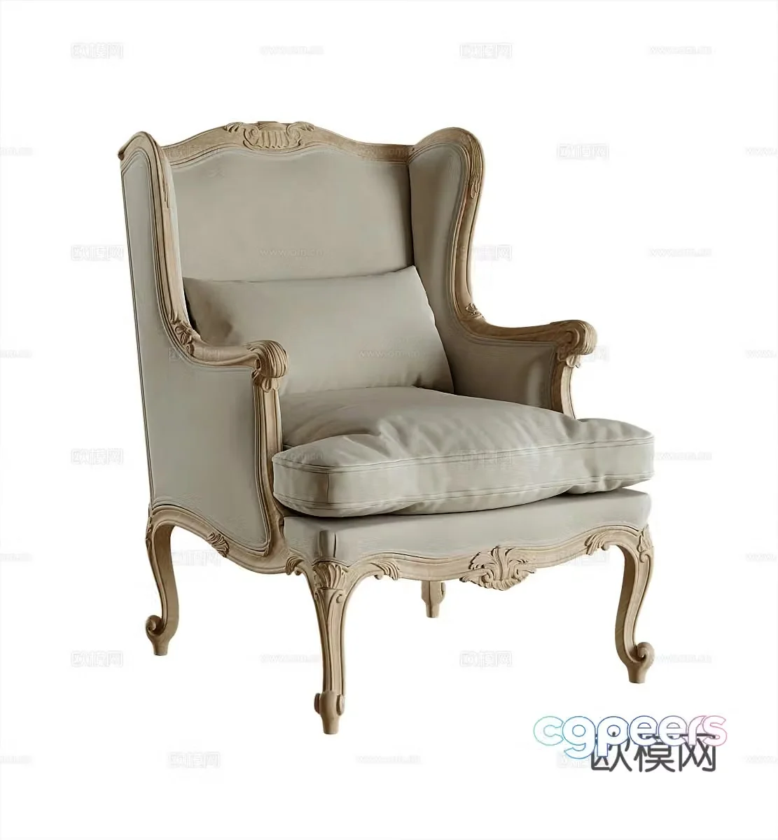 American single sofa 3d model