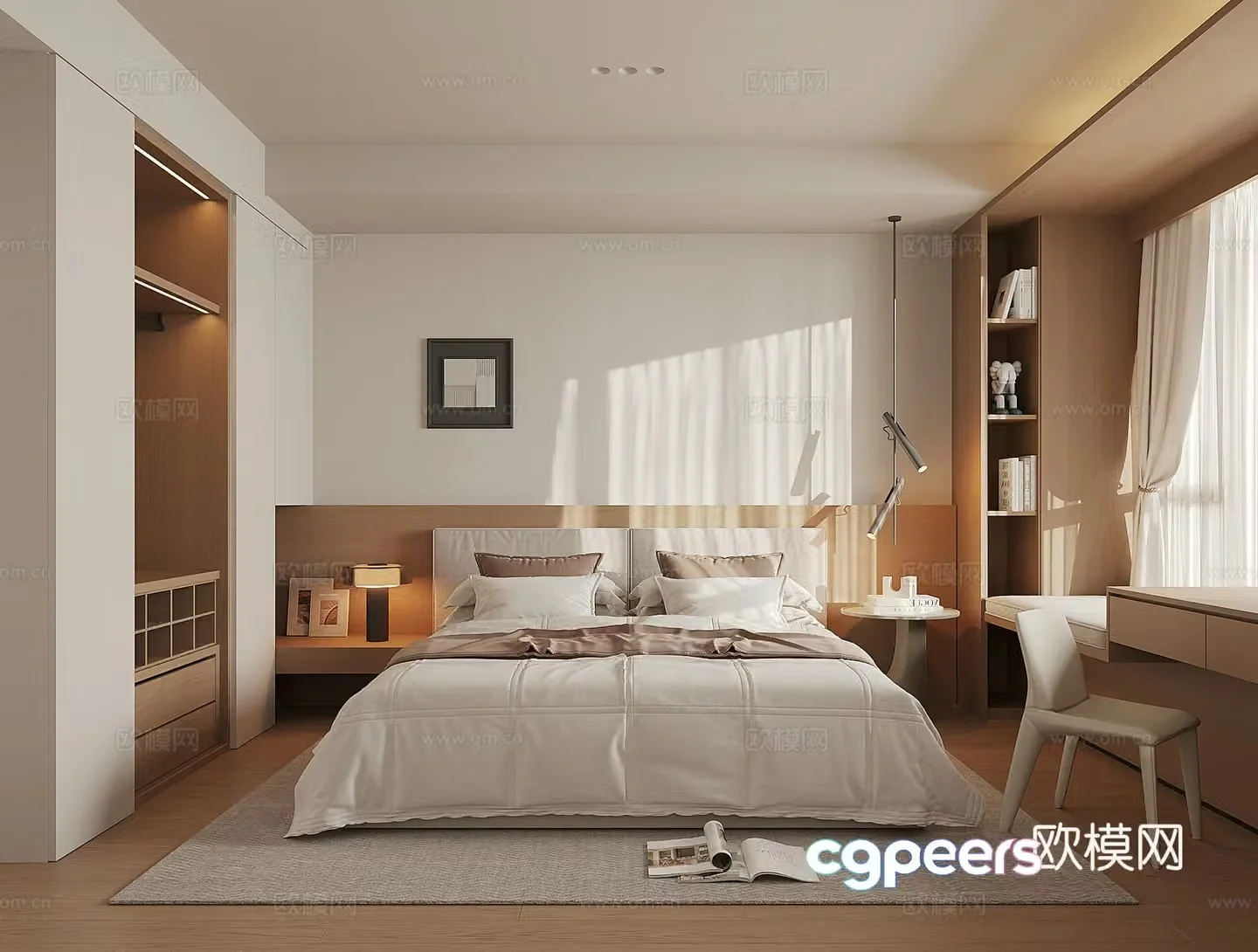 Modern home bedroom 3d model