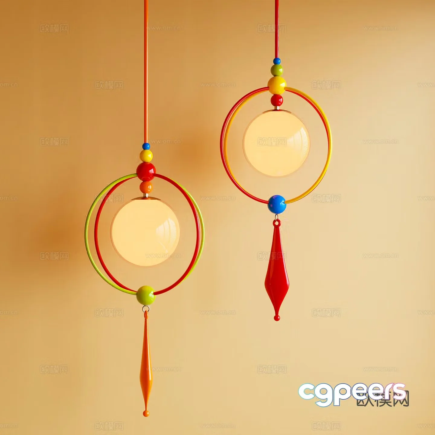 Chandelier Memphis Dopamine Decorative Light 3D Model