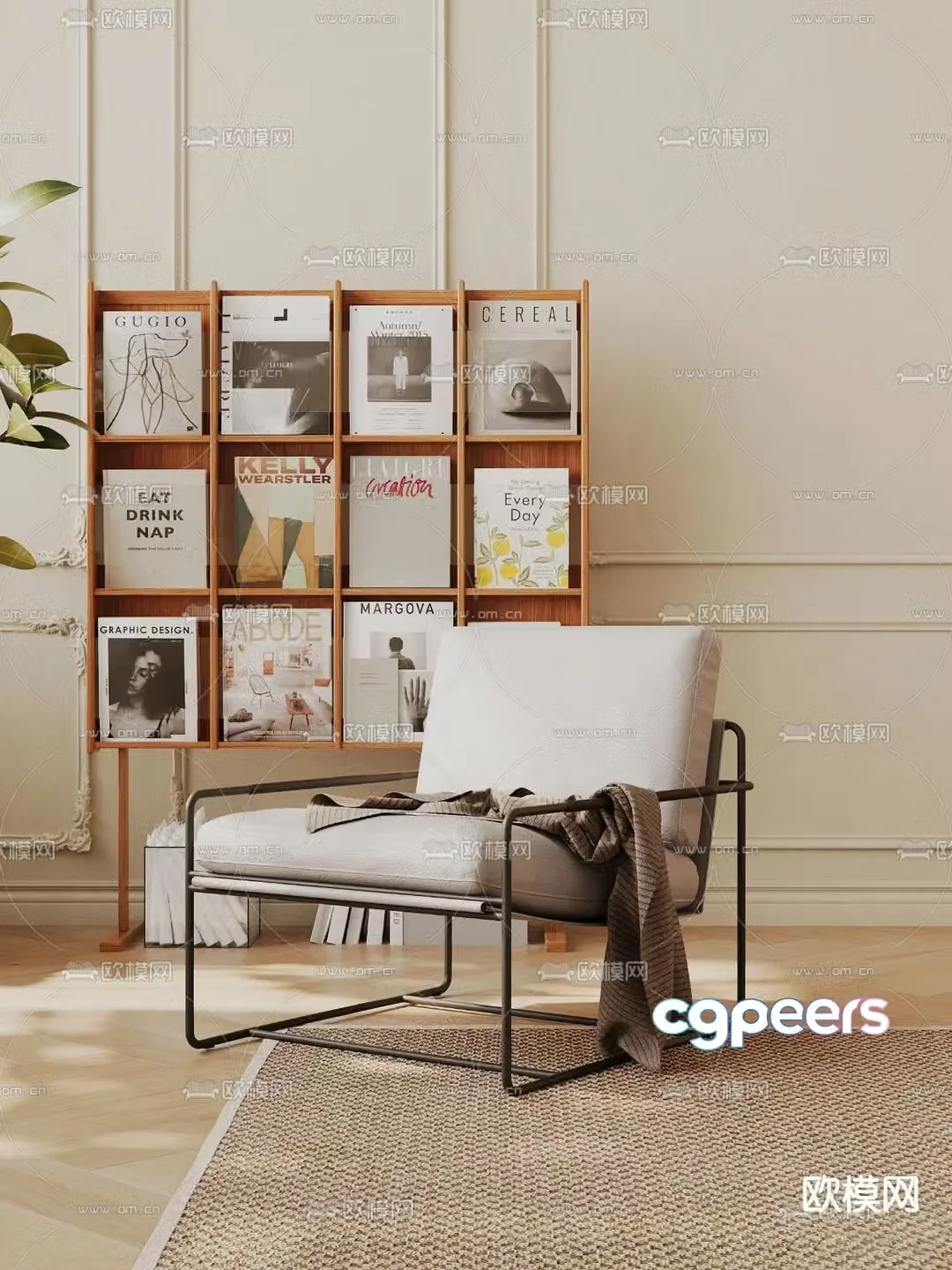 Modern sofa chair leisure chair 3d model