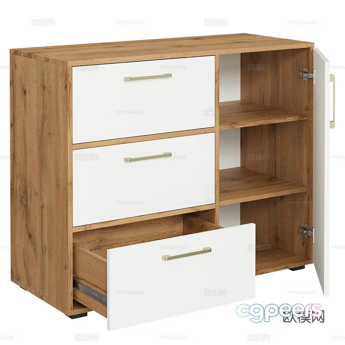 Nordic simple side cabinet side cabinet simple side cabinet decorative side cabinet side cabinet 3d model