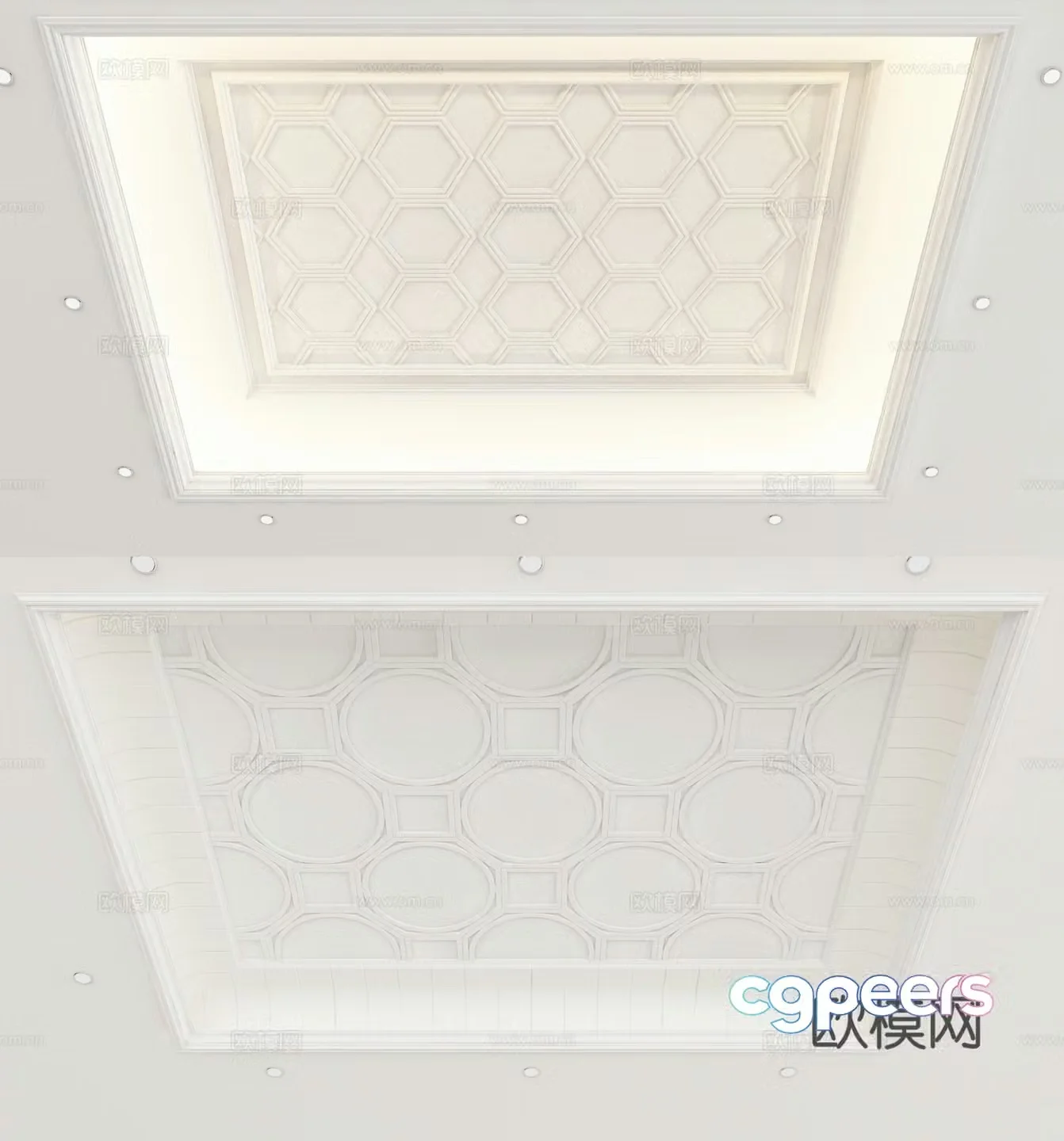 European style ceiling 3D model