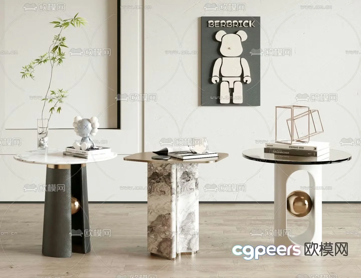 Round table side table corner table table table 3D model