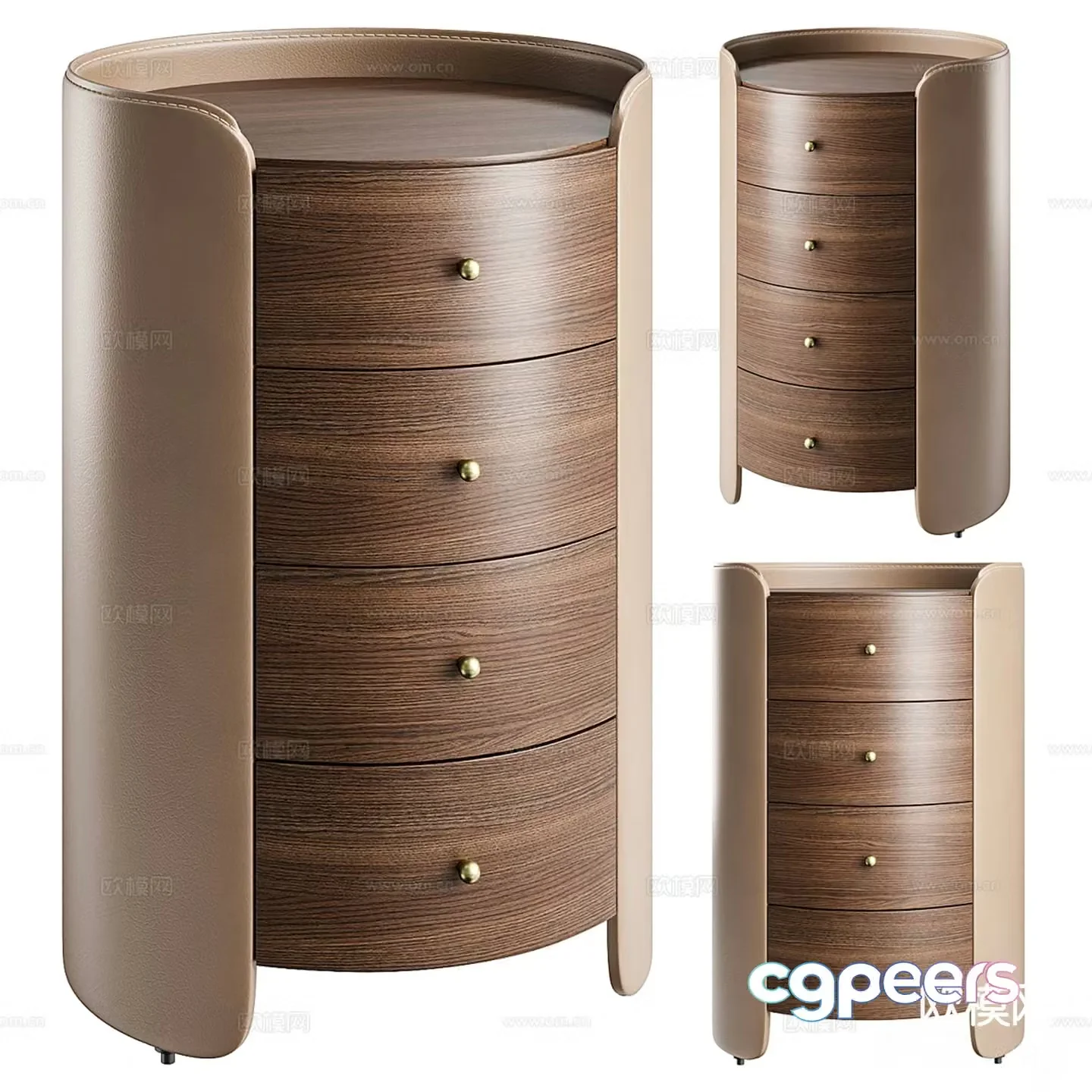 La Redoute Nordic bedside table 3d model