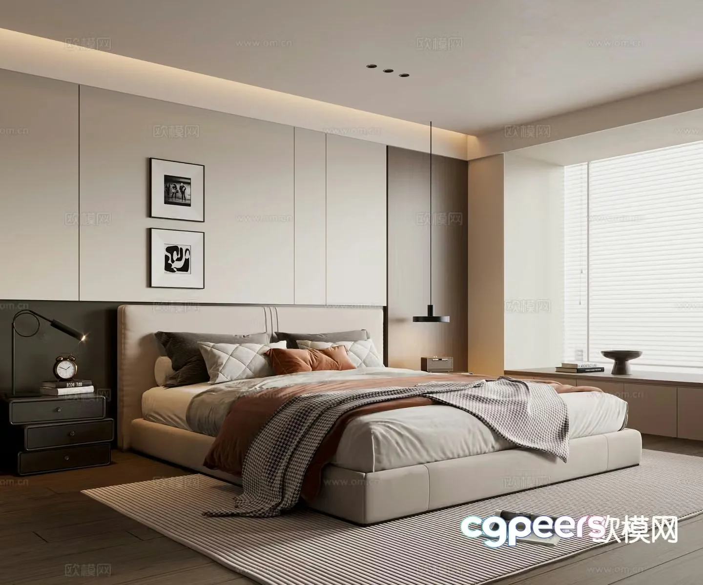 Modern bedroom master bedroom 3d model