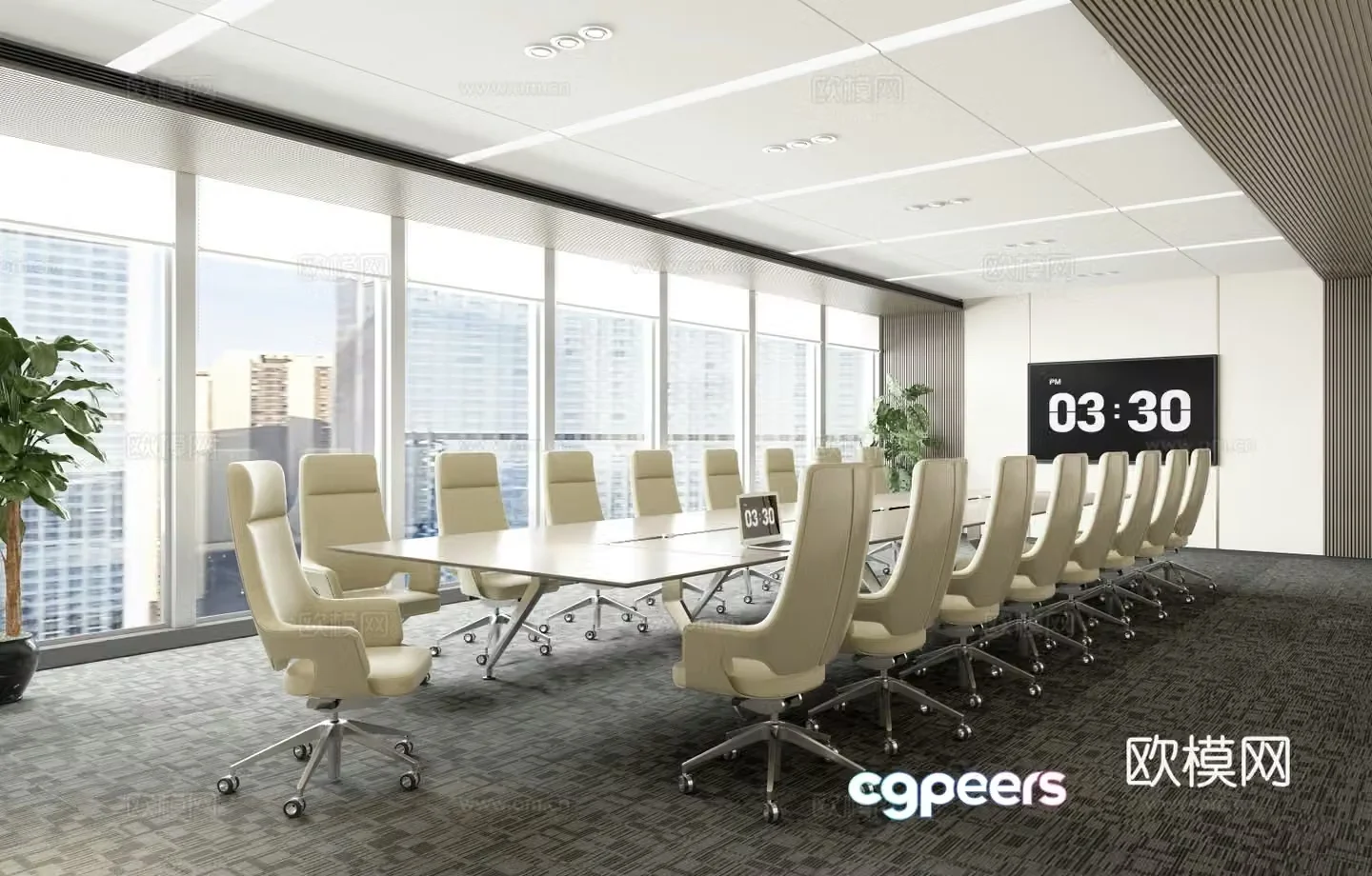Modern conference room 3d model