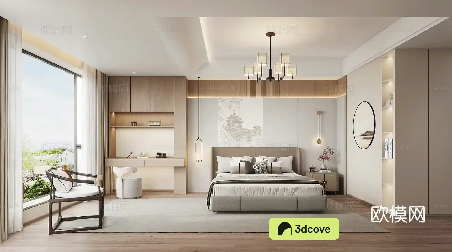 New Chinese style bedroom master bedroom