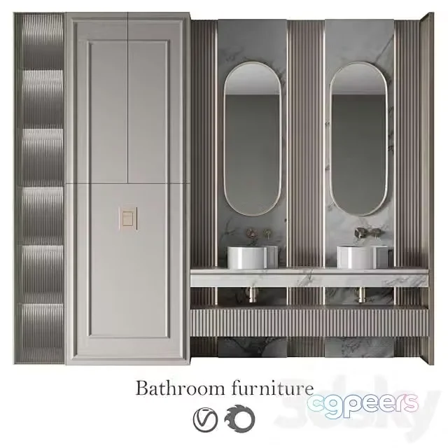 3ds Max Free – Bathroom Furniture No 30