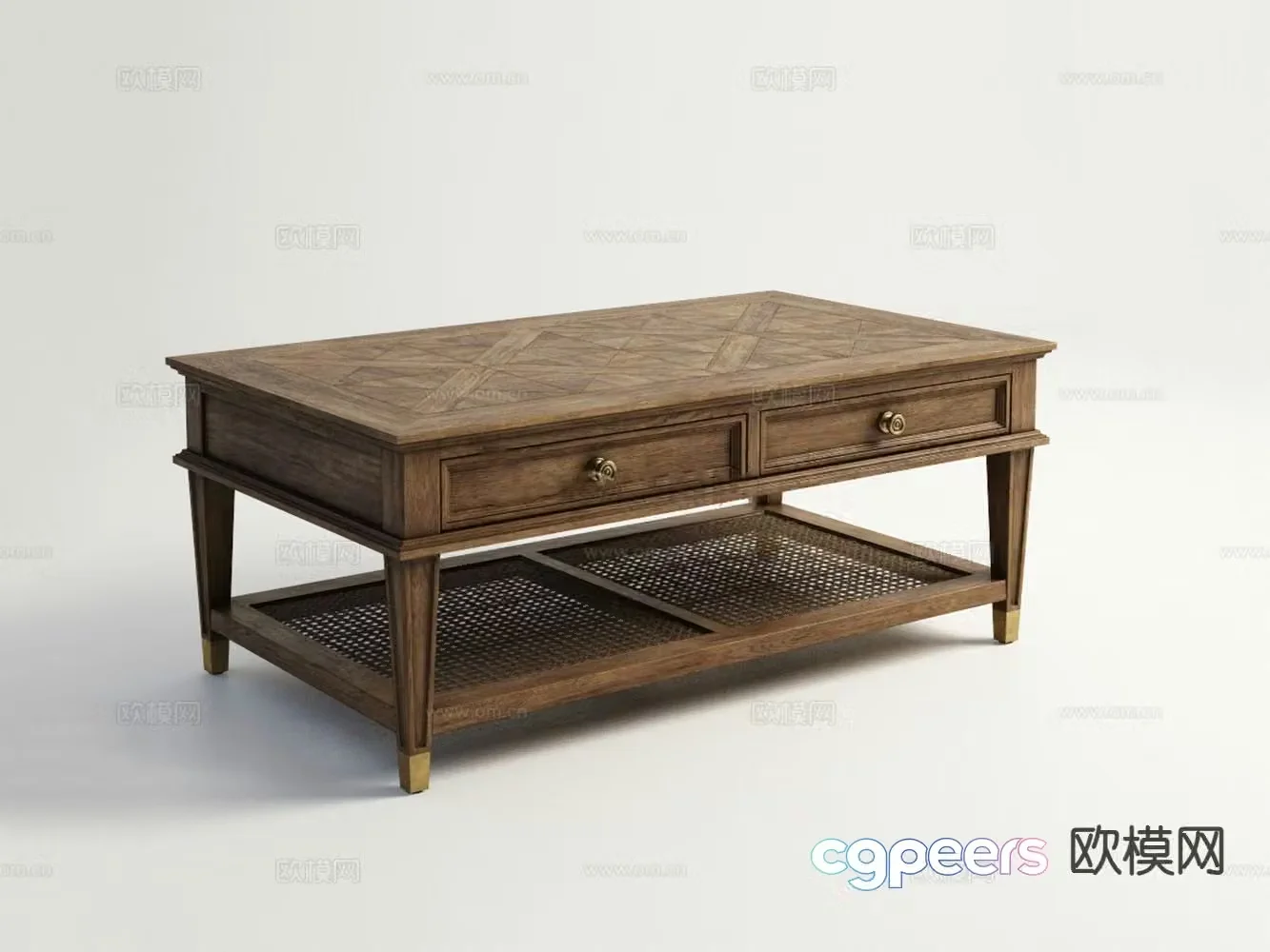 American coffee table table 3d model