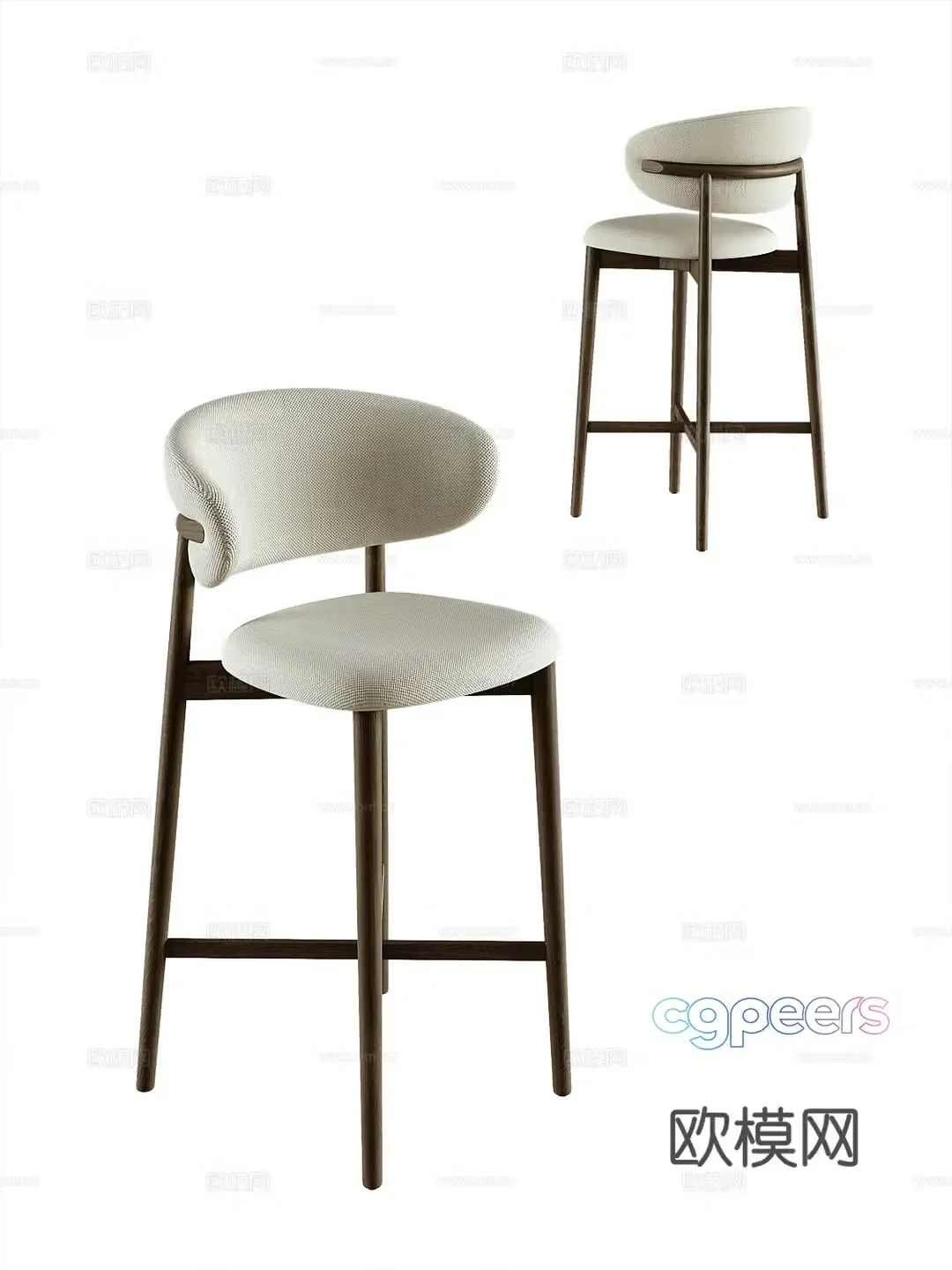 Modern bar chair 3d model