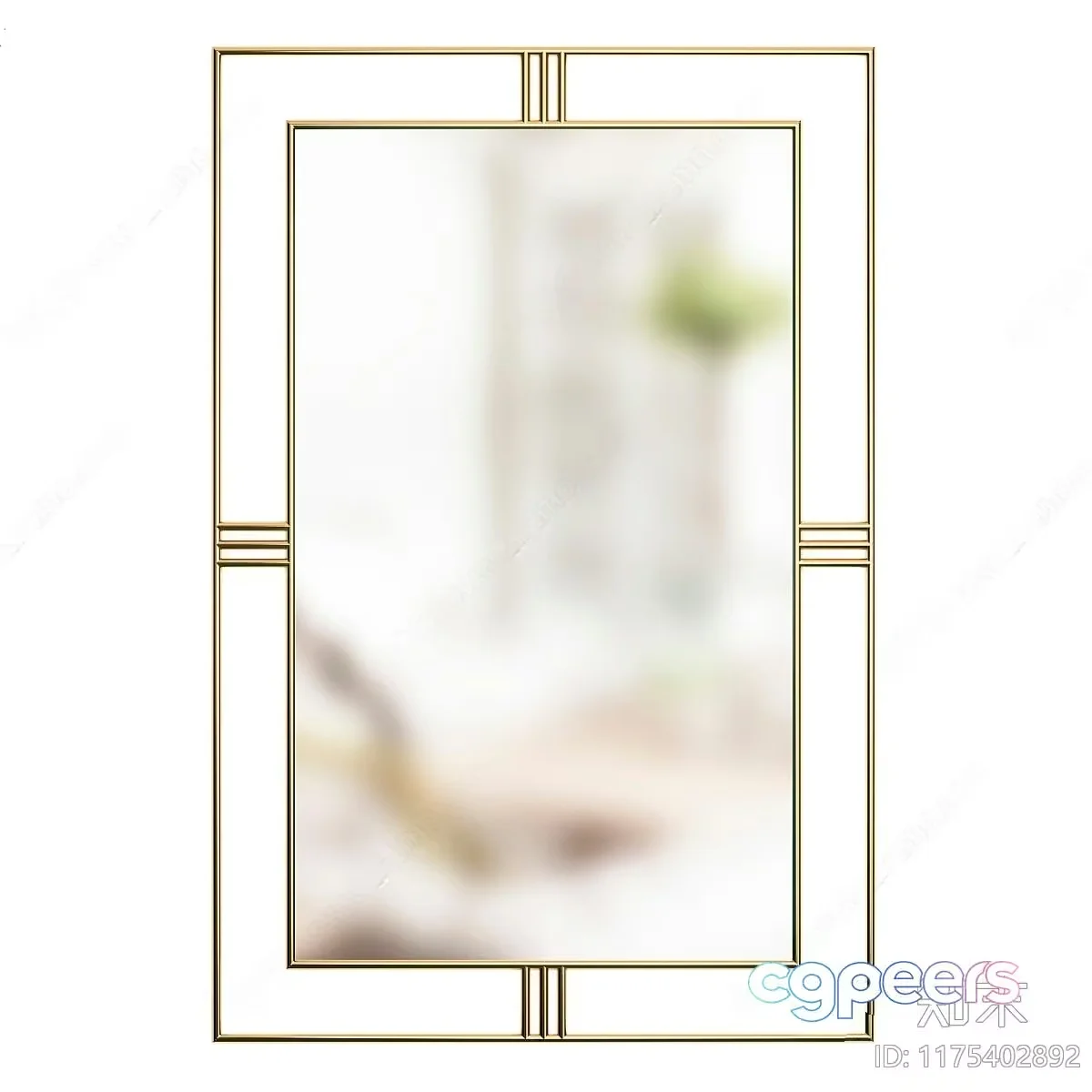 A Gold Mirror With A Blurred Reflection 3D Model – 11672 – CORONA Render