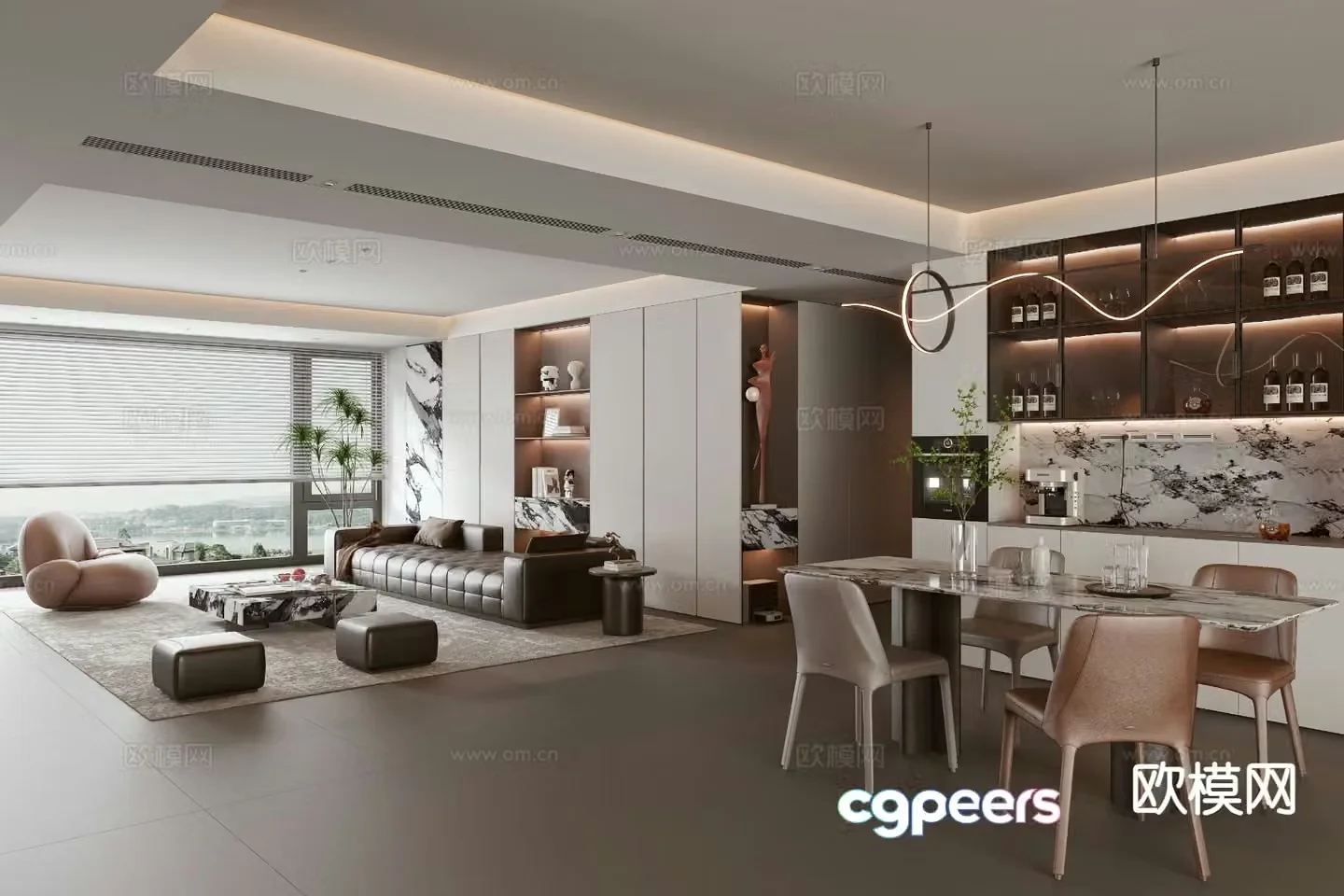 Italian restaurant 3d model