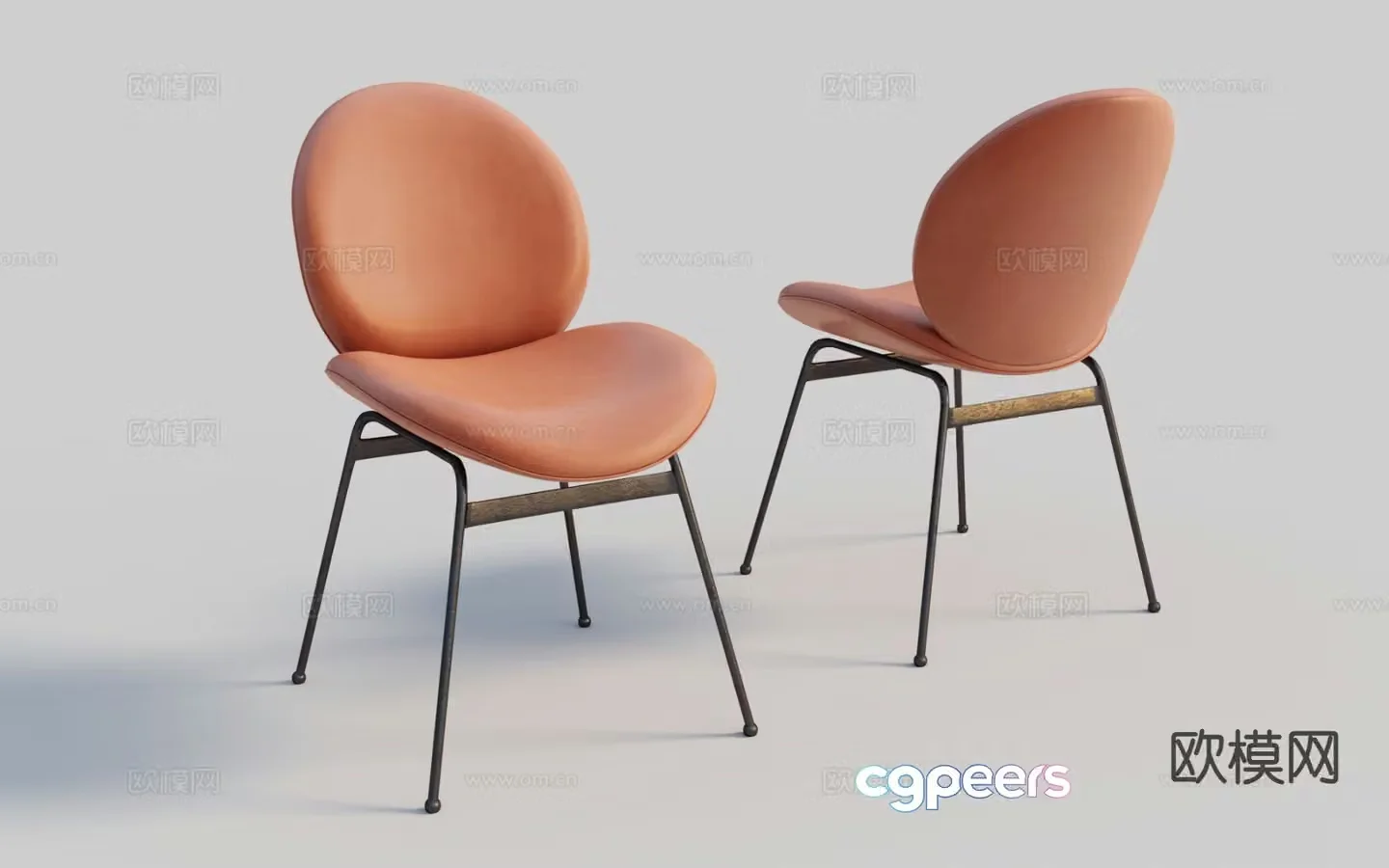 Modern chair dining chair 3d model