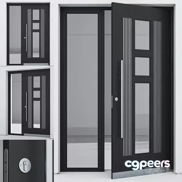 3ds Max Free – Aluminum door 135