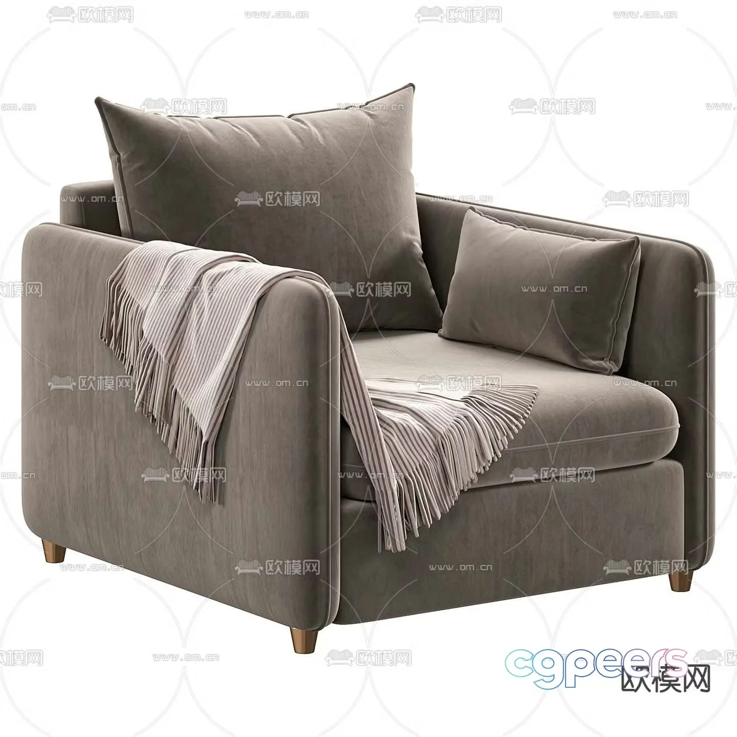 Modern single sofa sofa chair 3d model