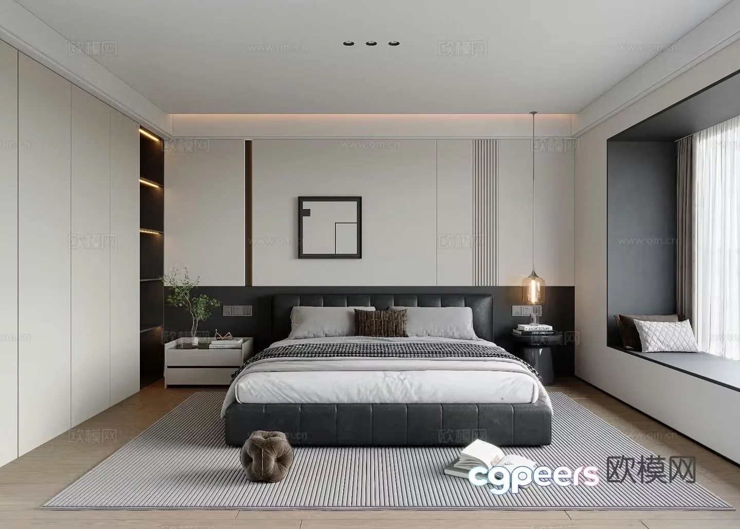 Italian style bedroom master bedroom 3d model