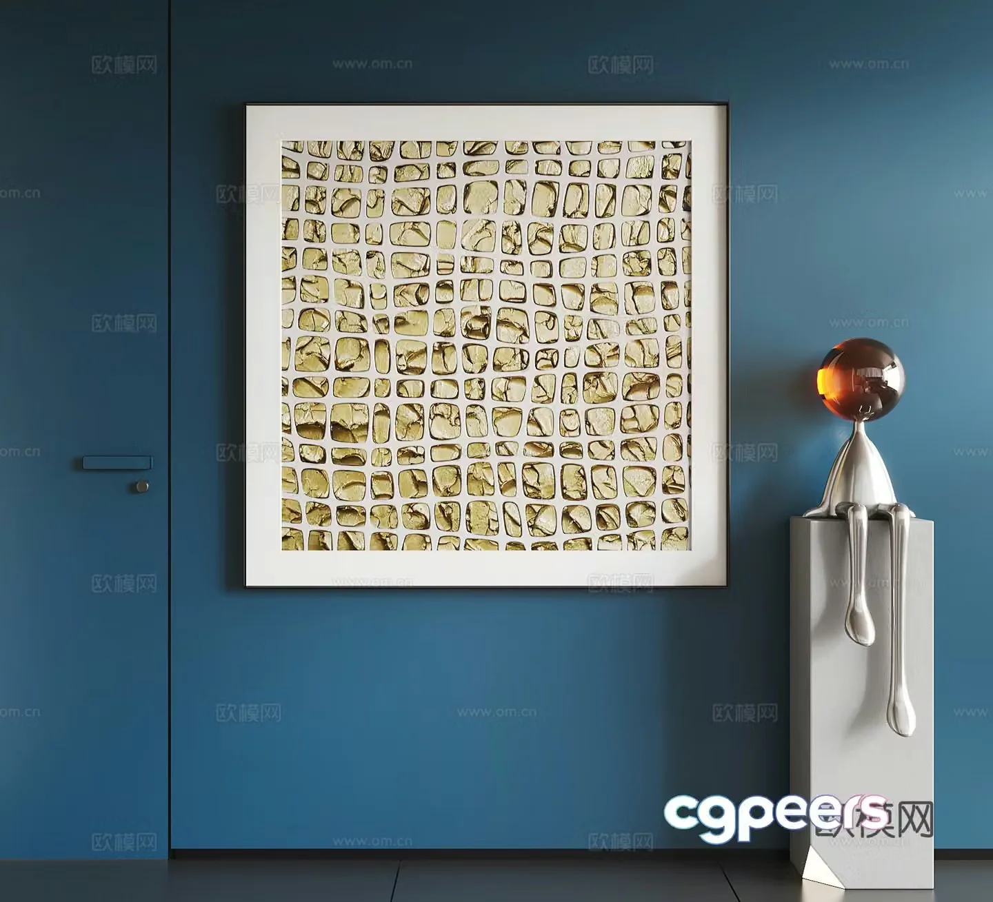 Modern abstract hanging paintings Modern minimalist hanging paintings Modern light luxury hanging paintings Modern Italian hanging paintings 3D model
