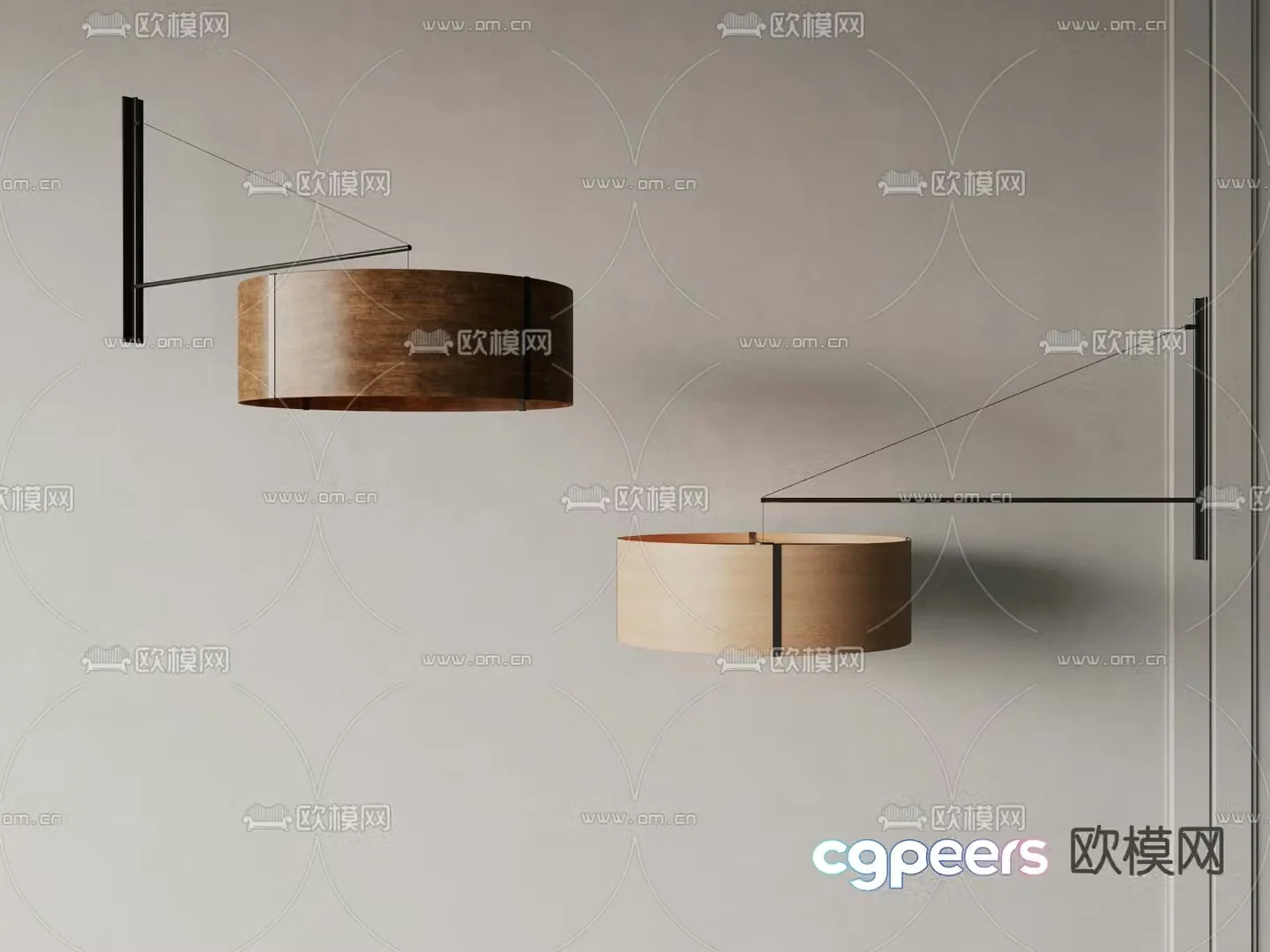 Wasabi Wall Light Middle Style Wall Light 3D Model