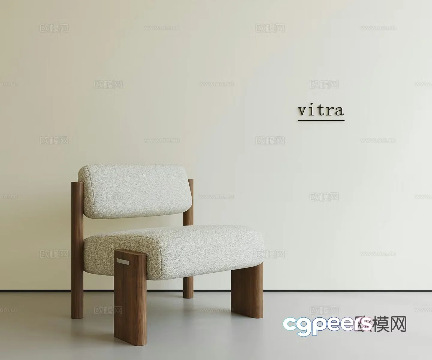 Medium-old sofa single chair 3d model