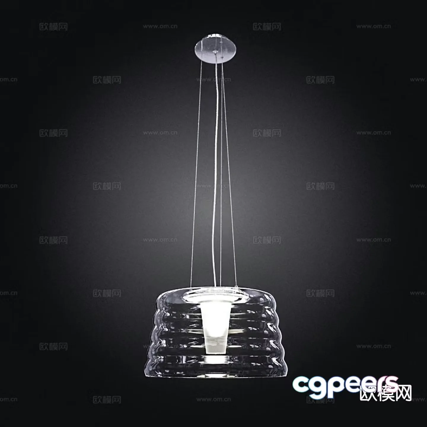 Modern interior chandelier 3d model