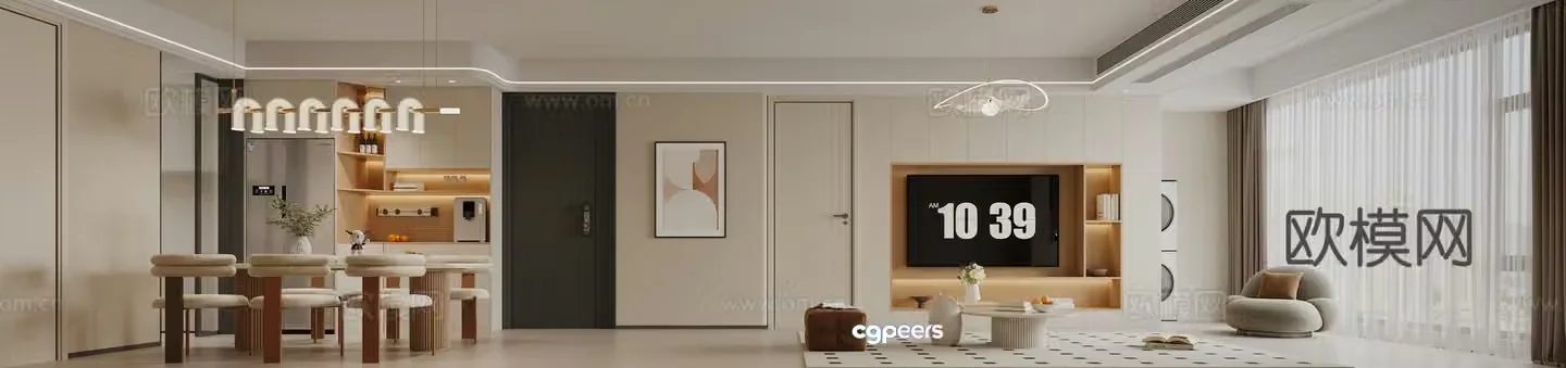 Modern style 3d model