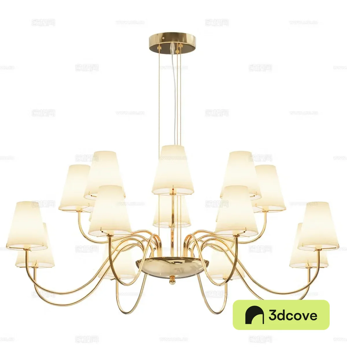 Modern light luxury multi-head decorative chandelier