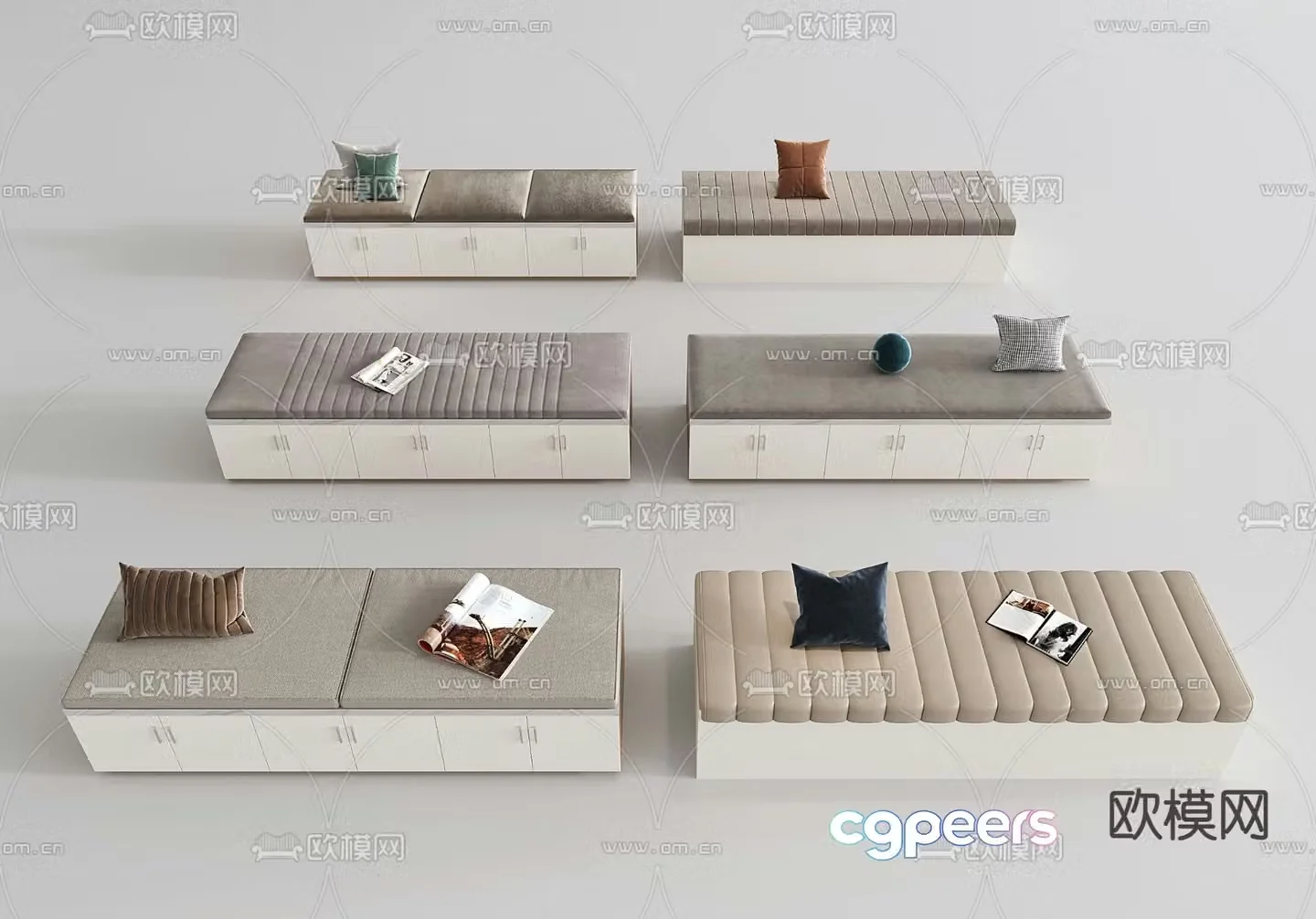 Bay window seat cushion bay window 3d model