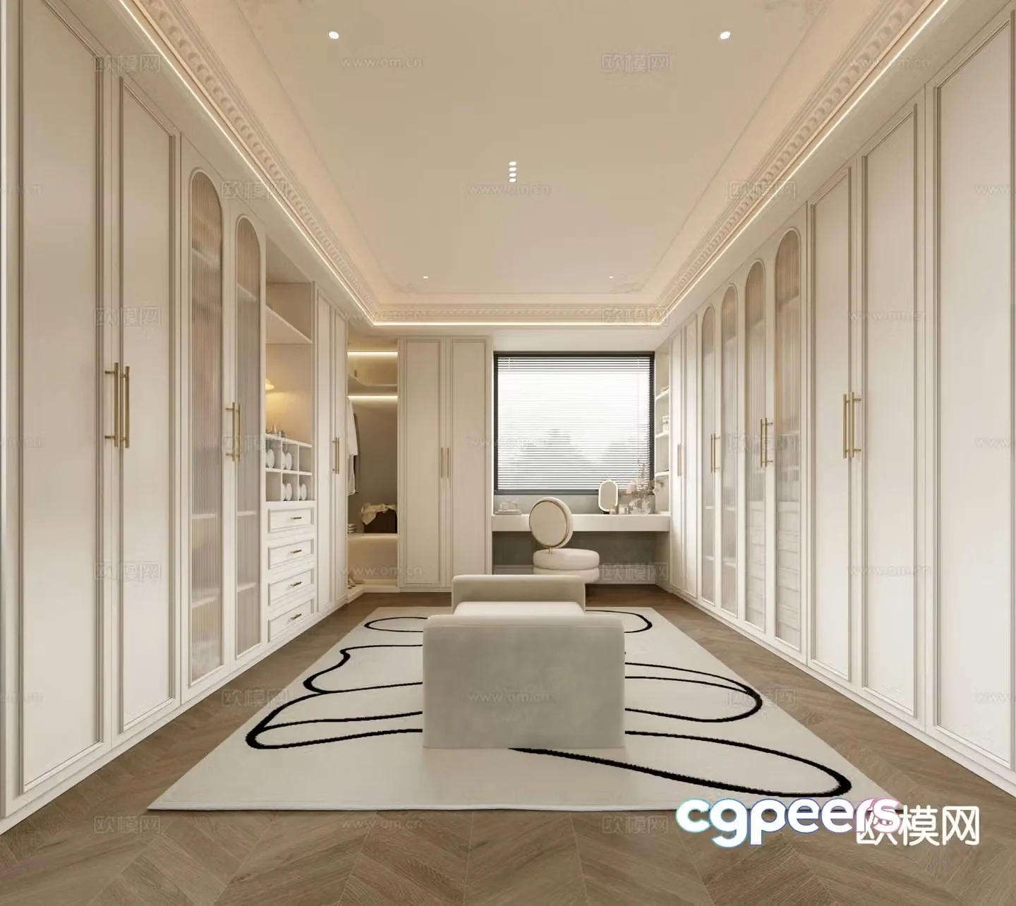 Cream wind cloakroom 3D model