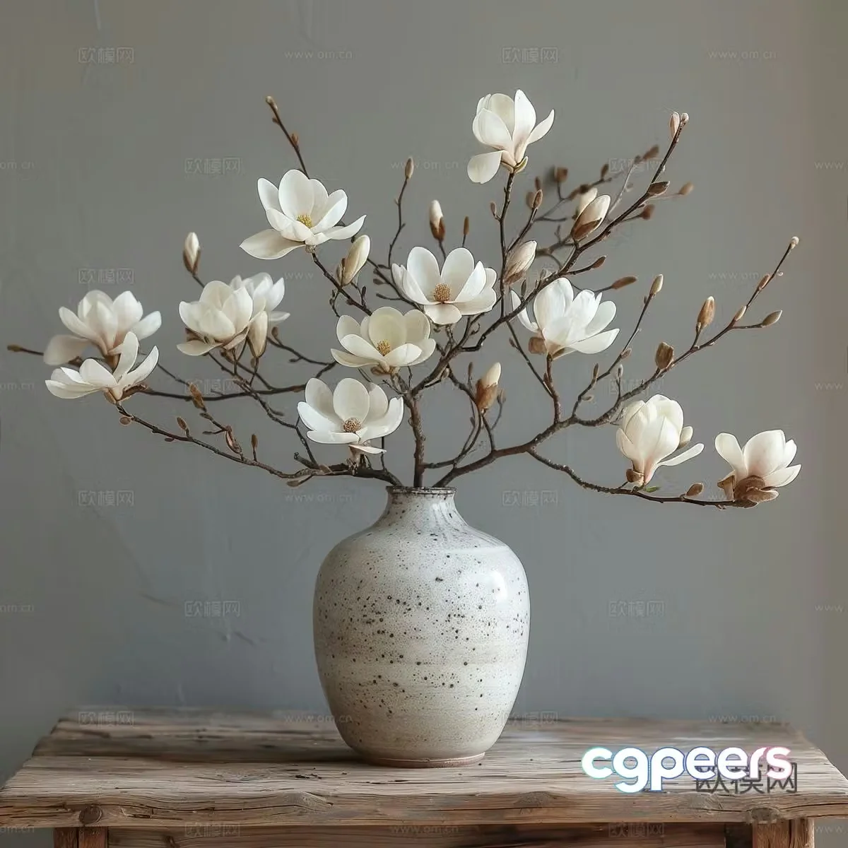 Retro medieval flower art vase ornament 3d model