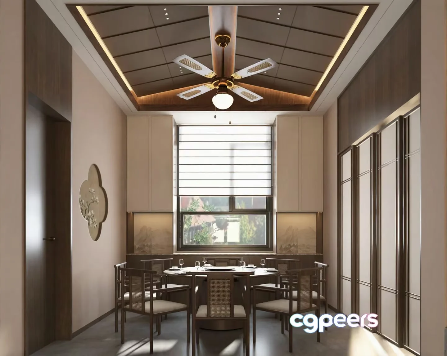 Modern Dining Room 3D Model – 4012 – VRAY Render