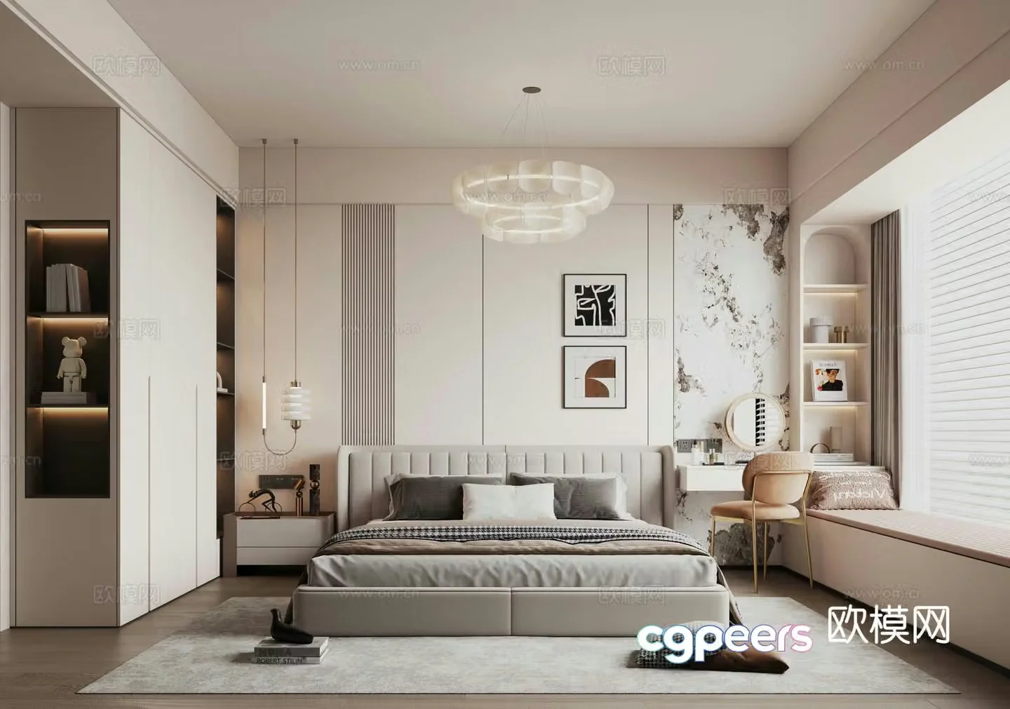 Modern bedroom master bedroom 3d model