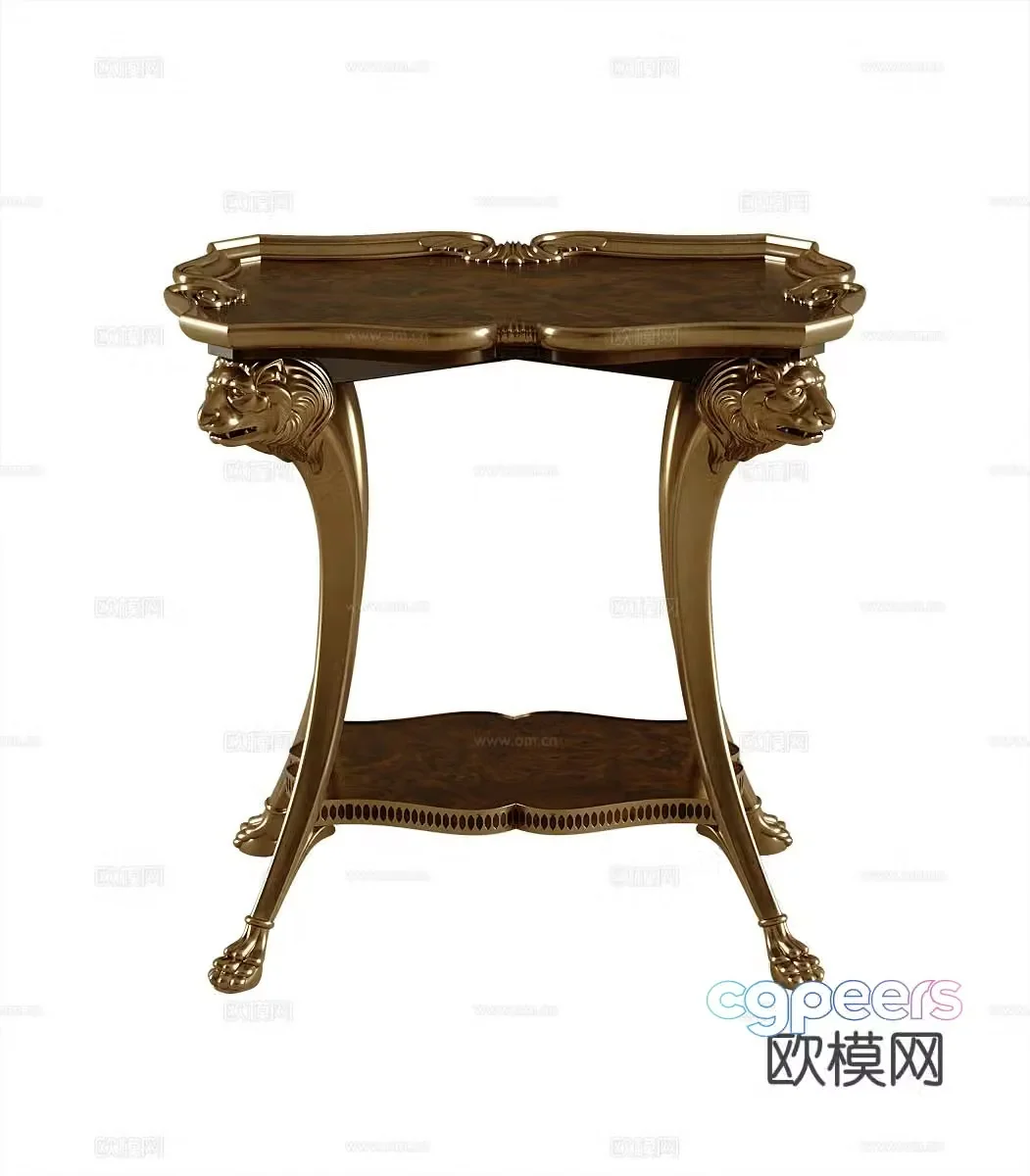 American side table corner table 3d model