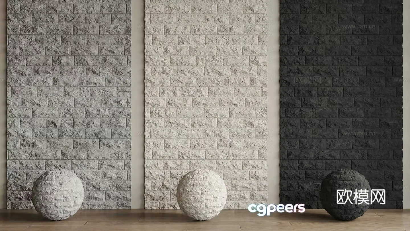 Modern cultural stone wall Cultural stone background wall Brick wall Stone background wall Cultural stone 3d model
