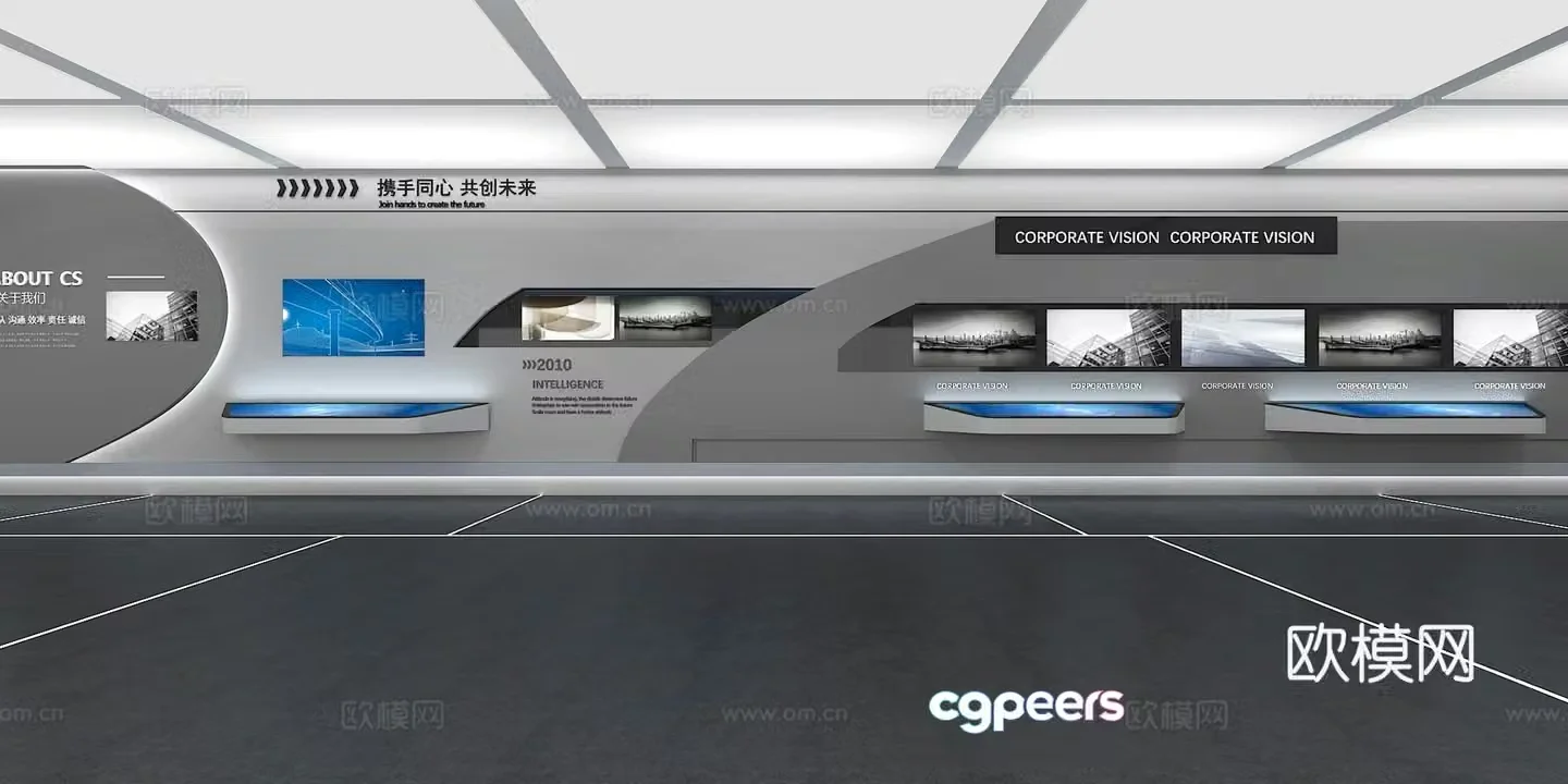 Cultural wall Corporate culture wall Display wall Classroom Exhibition hall Campus culture Corridor 3D model