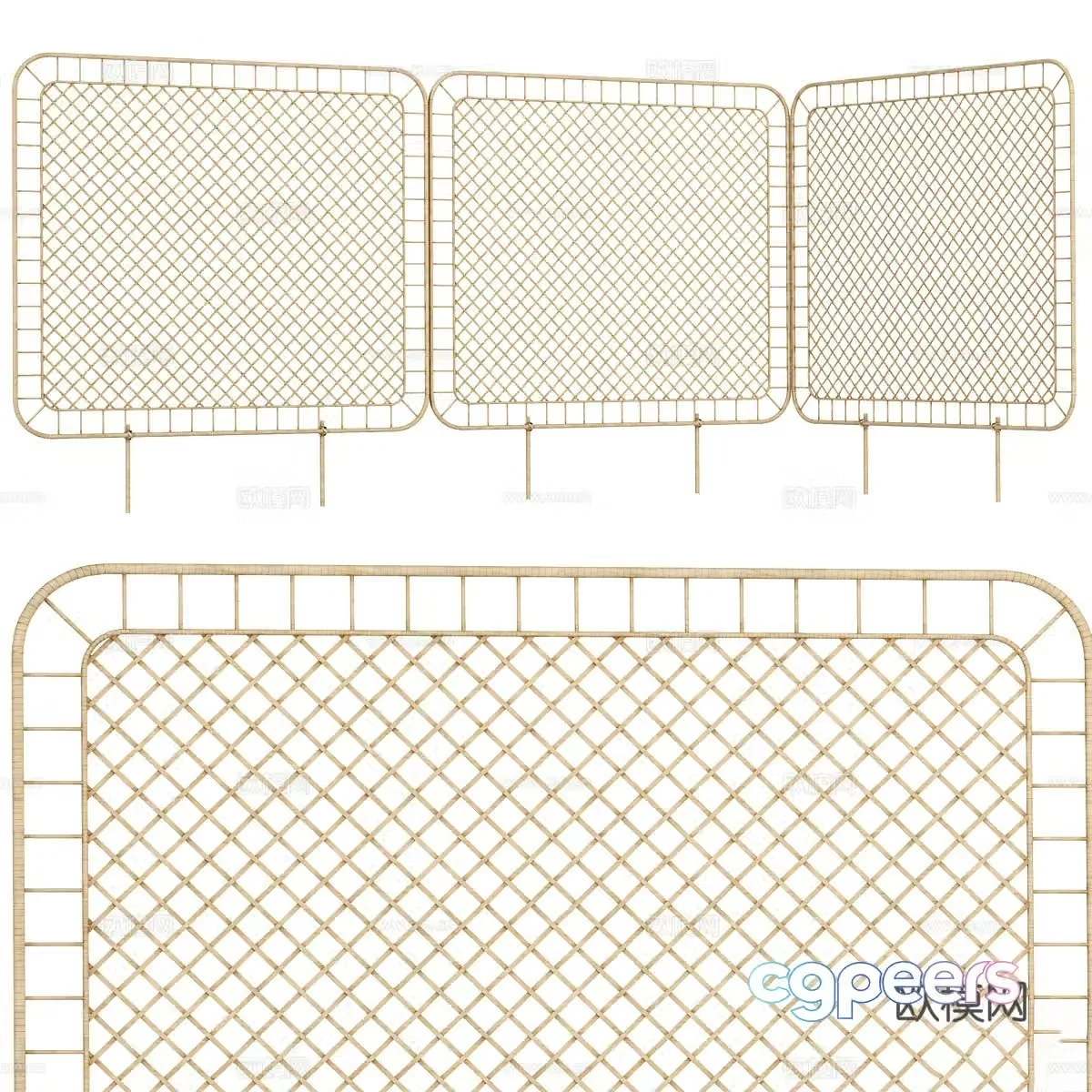 New Chinese-style log woven screen IKEA TOLKNING 3D model