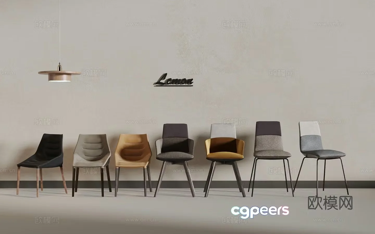 Modern single chair 3d model